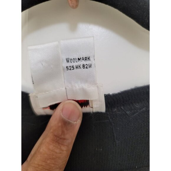 Talbots Black Sequined Cardigan Sweater Size XL 100% Pure New Wool - Picture 12 of 14